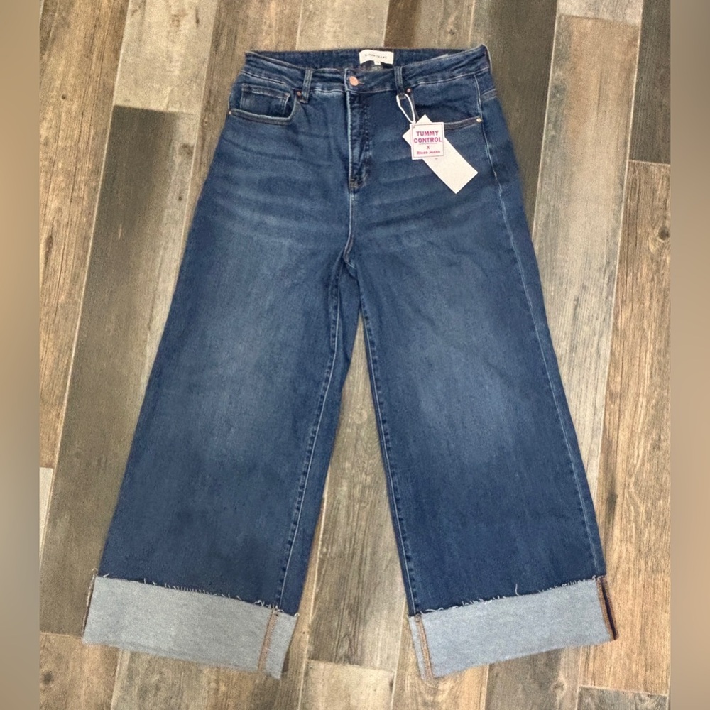 RISEN PWC221001X WIDE LEG CUFFED CROP JEANS SIZE 1XL NEW WITH TAGS - Picture 5 of 14